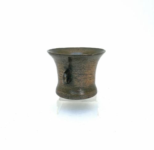 ANTIQUE EARLY METALWARE 17THC SINGLE BRONZE TWO HANDLED MORTAR ENGLISH C164060 - ADDITIONAL PHOTO 5