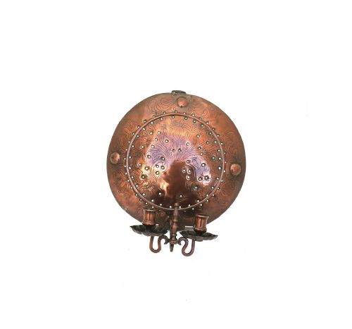 antique early lighting 18thc wall mounted candle reflector english c177090 - CATEGORY: ANTIQUE LIGHTING - DATED 18TH CENTURY