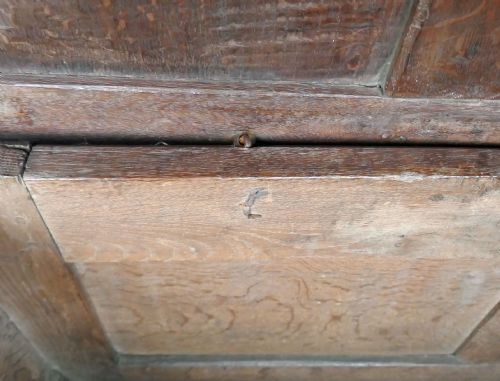 ANTIQUE EARLY FURNITURE 17THC OAK JOYNED PANELLED COFFER ENGLISH C164060 - ADDITIONAL PHOTO 2