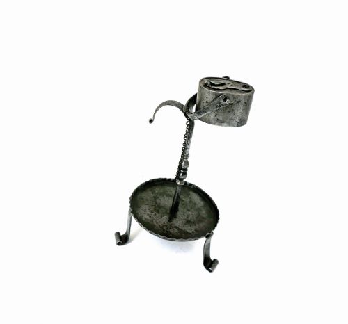 ANTIQUE EARLY LIGHTING 18THC WHALE OIL LAMP OF RARE FORM GERMAN FRENCH C174060 - ADDITIONAL PHOTO 2