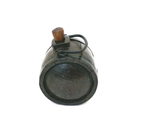 ANTIQUE TREEN COLLECTABLES 19THC SMALL ASH COOPERED COSTRAL FIRKIN ENGLISH C186080 - ADDITIONAL PHOTO 2