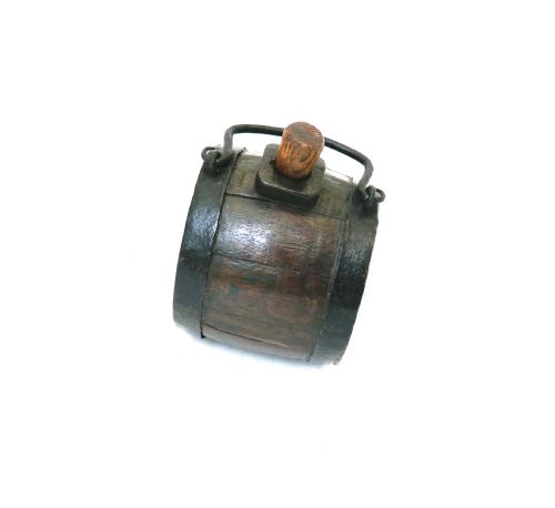 ANTIQUE TREEN COLLECTABLES 19THC SMALL ASH COOPERED COSTRAL FIRKIN ENGLISH C186080 - ADDITIONAL PHOTO 3
