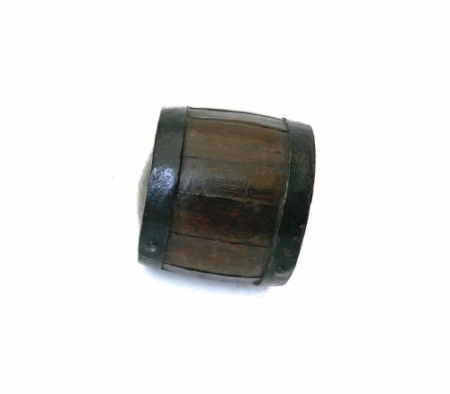 ANTIQUE TREEN COLLECTABLES 19THC SMALL ASH COOPERED COSTRAL FIRKIN ENGLISH C186080 - ADDITIONAL PHOTO 4