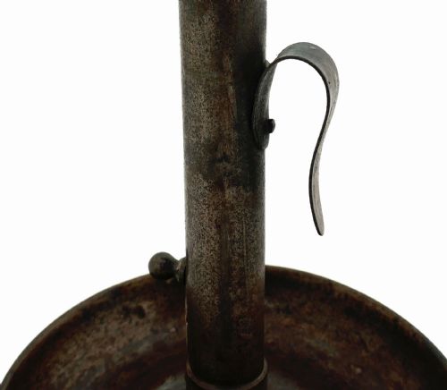ANTIQUE EARLY LIGHTING 18THC TOLEWARE CHAMBERSTICK ENGLISH C17801800 - ADDITIONAL PHOTO 3