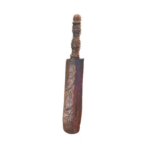 antique treen 19thc floral carved fruitwood page turner english c184060 - CATEGORY: ANTIQUE MISCELLANEOUS - DATED 19TH CENTURY