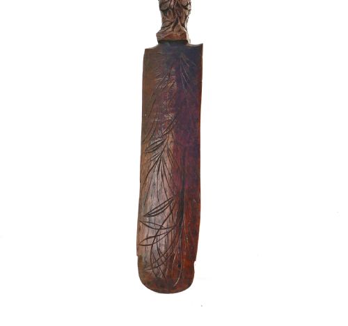 ANTIQUE TREEN 19THC FLORAL CARVED FRUITWOOD PAGE TURNER ENGLISH C184060 - ADDITIONAL PHOTO 3