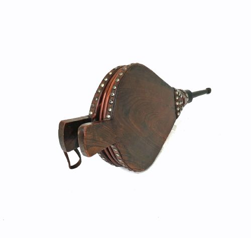 ANTIQUE COLLECTABLES 18THC ELM IRON HAND FIRE BELLOWS ENGLISH C177090 - ADDITIONAL PHOTO 2