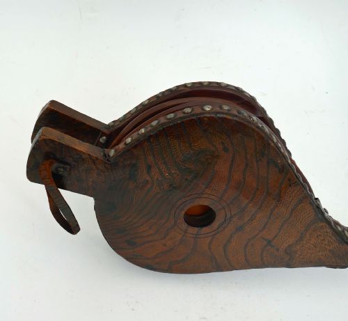 ANTIQUE COLLECTABLES 18THC ELM IRON HAND FIRE BELLOWS ENGLISH C177090 - ADDITIONAL PHOTO 4