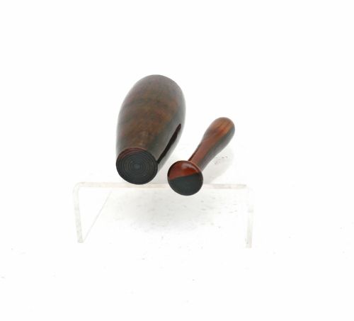 ANTIQUE EARLY TREEN 19THC LIGNUM SNUFF PESTLE MORTAR ENGLISH C184060 - ADDITIONAL PHOTO 2