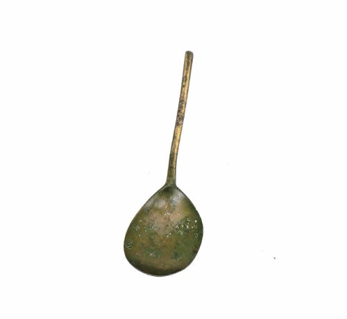 ANTIQUE EARLY METALWARE 17THC LATTEN SLIP TOP SPOON WITH MAKERS MARK ENGLISH C162025 - ADDITIONAL PHOTO 3