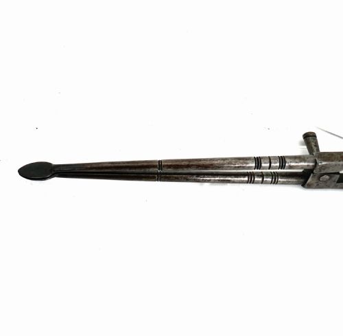 ANTIQUE EARLY METALWARE 18THC STEEL EMBER TONGS WITH ACORN KNOP AND PIPE TAMPER C177080 - ADDITIONAL PHOTO 2