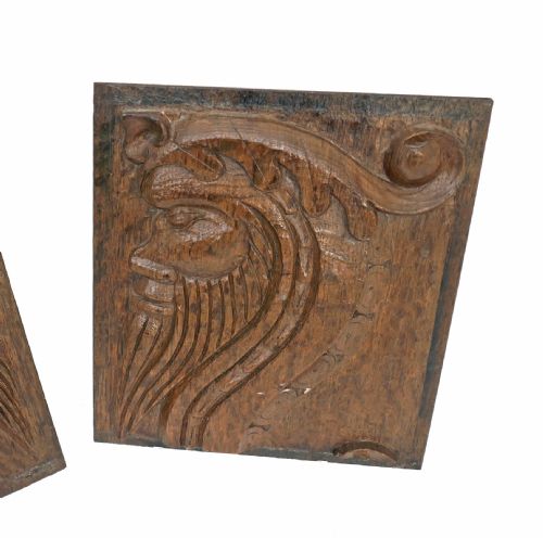 ANTIQUE PAIR OF 16THC OAK CARVINGS OF THE GREEN MAN FRENCH C157090 - ADDITIONAL PHOTO 2