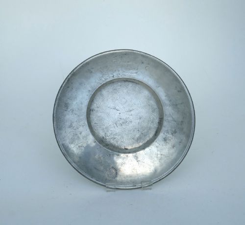 ANTIQUE EARLY METALWARE 17THC PEWTER BROAD RIM PLATE CONTINENTAL C167090 - ADDITIONAL PHOTO 3
