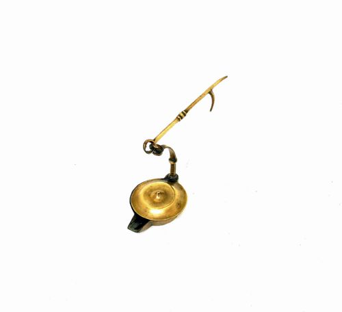 antique early metalware lighting single 18thc brass bronze crusie lamp continental c177090 - CATEGORY: ANTIQUE LIGHTING - DATED 18TH CENTURY