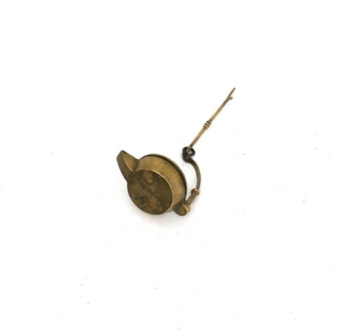 ANTIQUE EARLY METALWARE LIGHTING SINGLE 18THC BRASS BRONZE CRUSIE LAMP CONTINENTAL C177090 - ADDITIONAL PHOTO 2