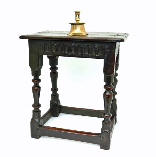 antique oak furniture 17thc fruitwood oak joint stool english c162030 - CATEGORY: ANTIQUE STOOLS - DATED 17TH CENTURY