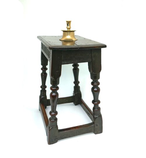ANTIQUE OAK FURNITURE 17THC FRUITWOOD OAK JOINT STOOL ENGLISH C162030 - ADDITIONAL PHOTO 1