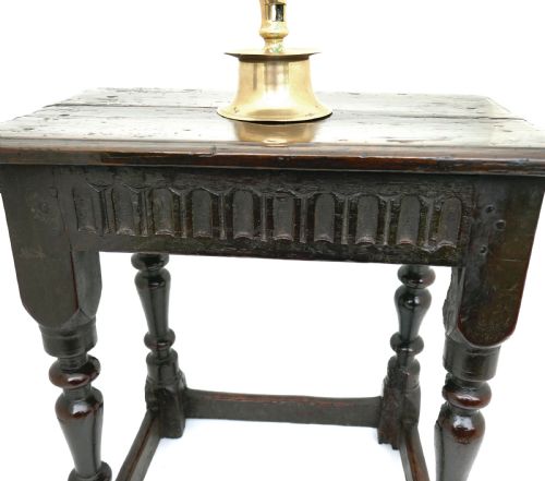 ANTIQUE OAK FURNITURE 17THC FRUITWOOD OAK JOINT STOOL ENGLISH C162030 - ADDITIONAL PHOTO 2