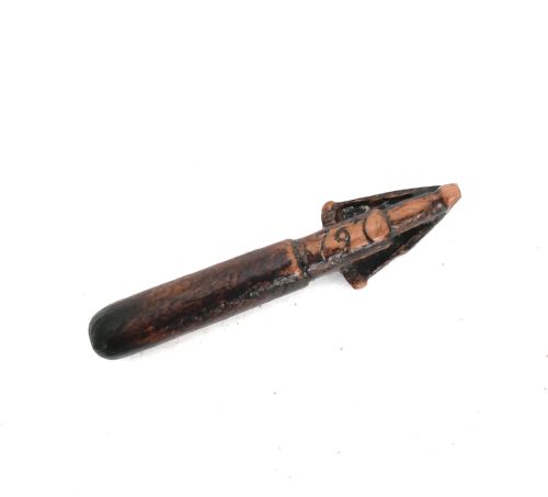 ANTIQUE EARLY TREEN 18THC BEECH CARVED DATED PIPE TAMPER ENGLISH DATED 1797 - ADDITIONAL PHOTO 1