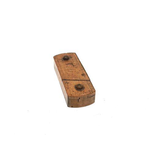 antique treen 19thc fruitwood gentleman's vesta snuff box continental c184060 - CATEGORY: ANTIQUE BOXES - DATED 19TH CENTURY