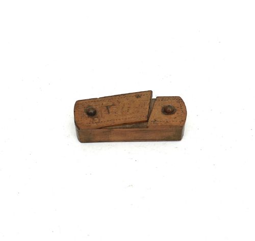 ANTIQUE TREEN 19THC FRUITWOOD GENTLEMAN'S VESTA SNUFF BOX CONTINENTAL C184060 - ADDITIONAL PHOTO 3