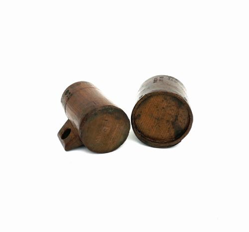 ANTIQUE TREEN 19TH ASH HALF PINT MEASURE 19TH ELM HALF PINT MEASURE ENGLISH C188090 - ADDITIONAL PHOTO 1