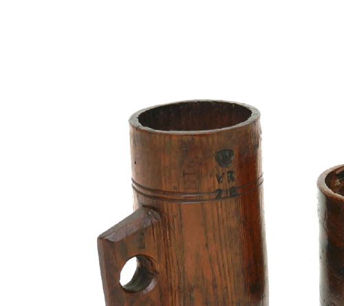 ANTIQUE TREEN 19TH ASH HALF PINT MEASURE 19TH ELM HALF PINT MEASURE ENGLISH C188090 - ADDITIONAL PHOTO 4