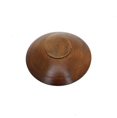 ANTIQUE TREEN KITCHENALIA 19THC FRUITWOOD SHALLOW BOWL ENGLISH C1840 60 - ADDITIONAL PHOTO 2