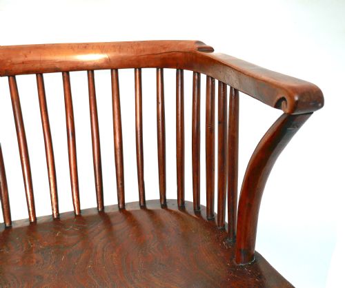 ANTIQUE COUNTRY FURNITURE 19THC YEW ELM WINDSOR LOWBACK CHAIR ENGLISH C184060 - ADDITIONAL PHOTO 1
