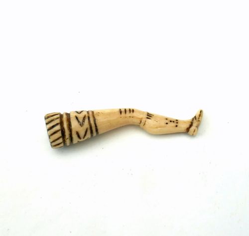 ANTIQUES COLLECTABLES 19THC SHAPED BONE LEG PIPE TAMPER ENGLISH C1805 15 - ADDITIONAL PHOTO 4