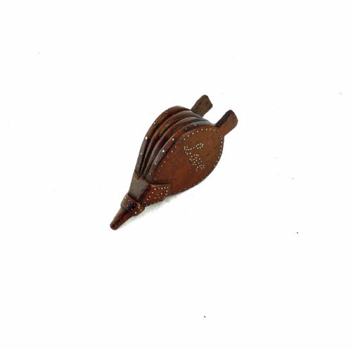 ANTIQUE EARLY TREEN 19THC MAHOGANY BRASS DECORATED BELLOWS SNUFF ENGLISH C184060 - ADDITIONAL PHOTO 2