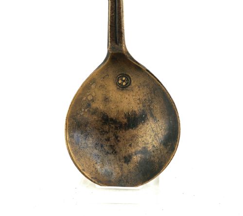 ANTIQUE EARLY METALWARE 16THC LATTEN APOSTLE SINGLE SPOON WITH UNUSUAL SPOON MAKERS MARK ENGLISH C156080 - ADDITIONAL PHOTO 2