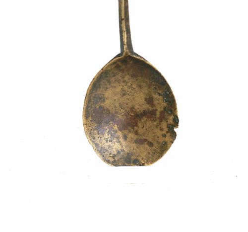 ANTIQUE EARLY METALWARE SINGLE 15THC LATTEN WRYTHEN KNOP SPOON ENGLISH C1480C1500 - ADDITIONAL PHOTO 1