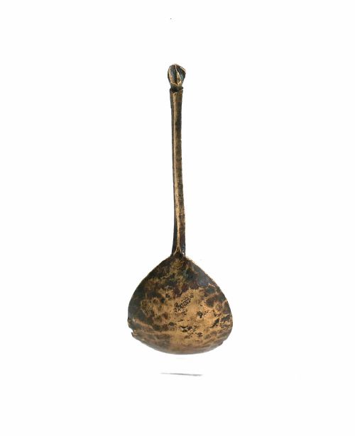 ANTIQUE EARLY METALWARE SINGLE 15THC LATTEN WRYTHEN KNOP SPOON ENGLISH C1480C1500 - ADDITIONAL PHOTO 3