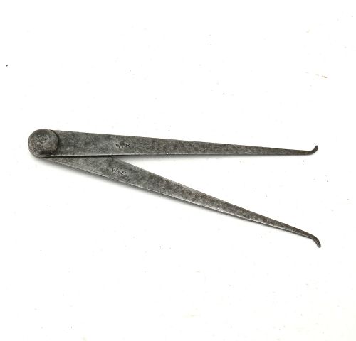 ANTIQUE EARLY METALWARE 18THC STEEL INSIDE CALLIPERS ENGLISH C177090 - ADDITIONAL PHOTO 2