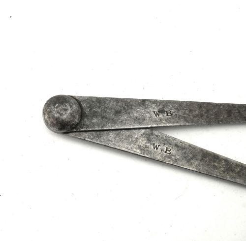ANTIQUE EARLY METALWARE 18THC STEEL INSIDE CALLIPERS ENGLISH C177090 - ADDITIONAL PHOTO 3