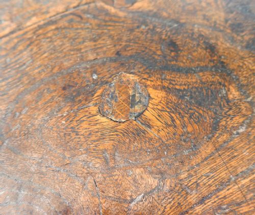 ANTIQUE COUNTRY FURNITURE 18THC ASH ELM FOUR LEGGED LARGE STOOL ENGLISH C176080 - ADDITIONAL PHOTO 2