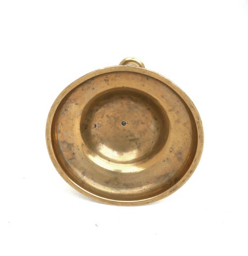 EARLY ANTIQUE METALWARE 18THC BRASS SINGLE CANDLESTICK WITH SIDE EJECTOR ENGLISH C173040 - ADDITIONAL PHOTO 4