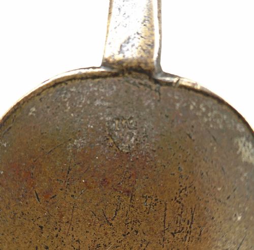 ANTIQUE EARLY METALWARE 17THC SINGLE LATTEN TREFID SPOON WITH MAKERS MARK KEY AND IC ENGLISH C168994 - ADDITIONAL PHOTO 2