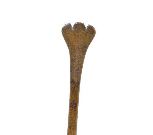 ANTIQUE EARLY METALWARE 17THC SINGLE LATTEN TREFID SPOON WITH MAKERS MARK KEY AND IC ENGLISH C168994 - ADDITIONAL PHOTO 3