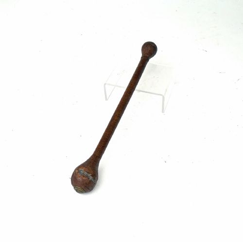 ANTIQUE COLLECTABLES 18THC THREAD COVERED GENTLEMAN'S LIFE PRESERVER WITH BRASS FINIALS ENGLISH C177090 - ADDITIONAL PHOTO 2