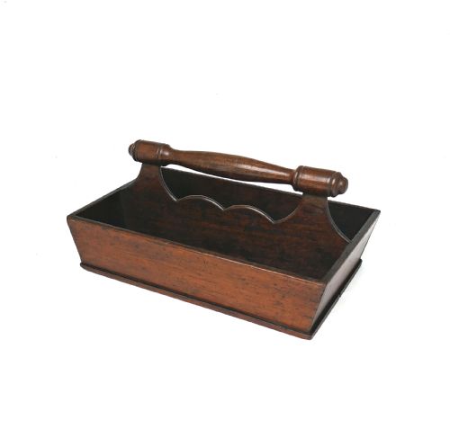antique kitchenalia 18thc fruitwood pine shaped handle cutlery box english c177080 - CATEGORY: ANTIQUE MISCELLANEOUS - DATED 18TH CENTURY