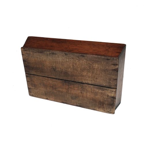 ANTIQUE KITCHENALIA 18THC FRUITWOOD PINE SHAPED HANDLE CUTLERY BOX ENGLISH C177080 - ADDITIONAL PHOTO 2