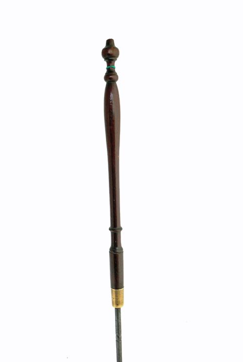 ANTIQUE EARLY METALWARE 18THC FRUITWOOD STEEL FLESH FORK ENGLISH C176080 - ADDITIONAL PHOTO 2