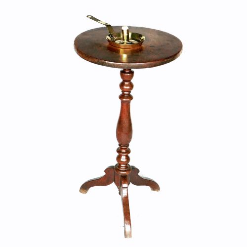 antique early oak country furniture 19thc small candlestand with shaped legs english c180020 - CATEGORY: ANTIQUE FURNITURE - DATED 19TH CENTURY