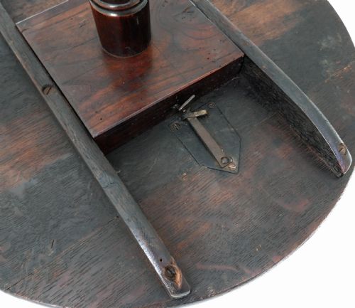 ANTIQUE EARLY COUNTRY FURNITURE 18THC OAK FRUITWOOD TRIPOD TABLE ENGLISH C177090 - ADDITIONAL PHOTO 4