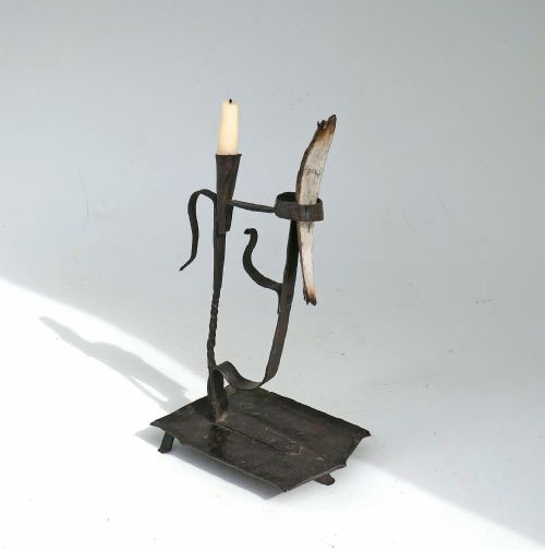 ANTIQUE EARLY METALWARE LIGHTING 18THC PEERMAN CANDLE HOLDER SCOTTISH NORTH EUROPEAN C174060 - ADDITIONAL PHOTO 1