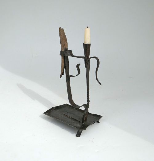 ANTIQUE EARLY METALWARE LIGHTING 18THC PEERMAN CANDLE HOLDER SCOTTISH NORTH EUROPEAN C174060 - ADDITIONAL PHOTO 2