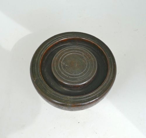 ANTIQUE EARLY KITCHENALIA 18THC ELM CHOPPING BOWL FOR NUTS ENGLISH C177090 - ADDITIONAL PHOTO 1