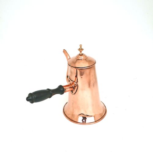 ANTIQUE KITCHENALIA 18THC COPPER COFFEE POT WITH TURNED SIDE HANDLE ENGLISH C175070 - ADDITIONAL PHOTO 1
